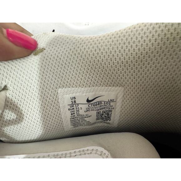 Nike Alpha Menace Pro 3 Football Cleats White/Blue Size 18 - Picture 5 of 6